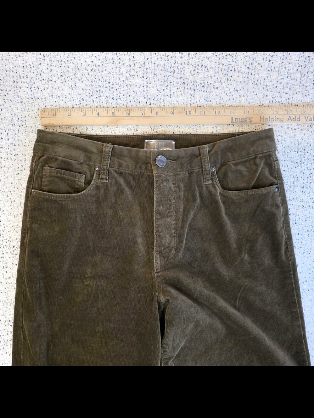 KUT From The Kloth Meg Brown Corduroy Wide Leg Raw Hem Pants Size 8 - Picture 5 of 7